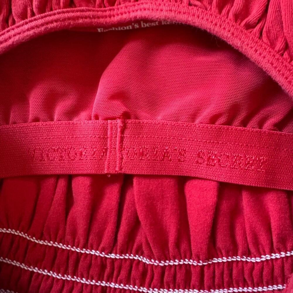 Victoria's Secret Bra Tops Red Midi Fit and Flare Empire Sundress Women's Lg - Picture 3 of 9